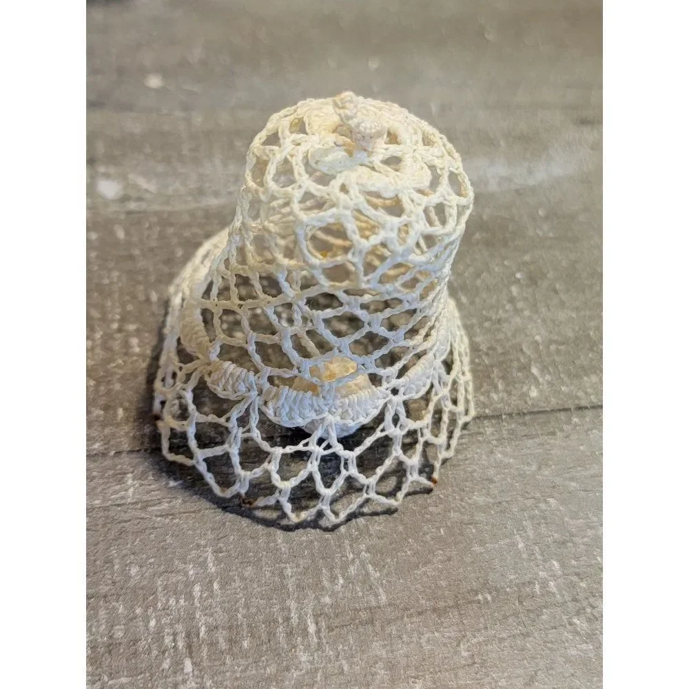 White crochet pattern Bell‎ ornament Xmas decor